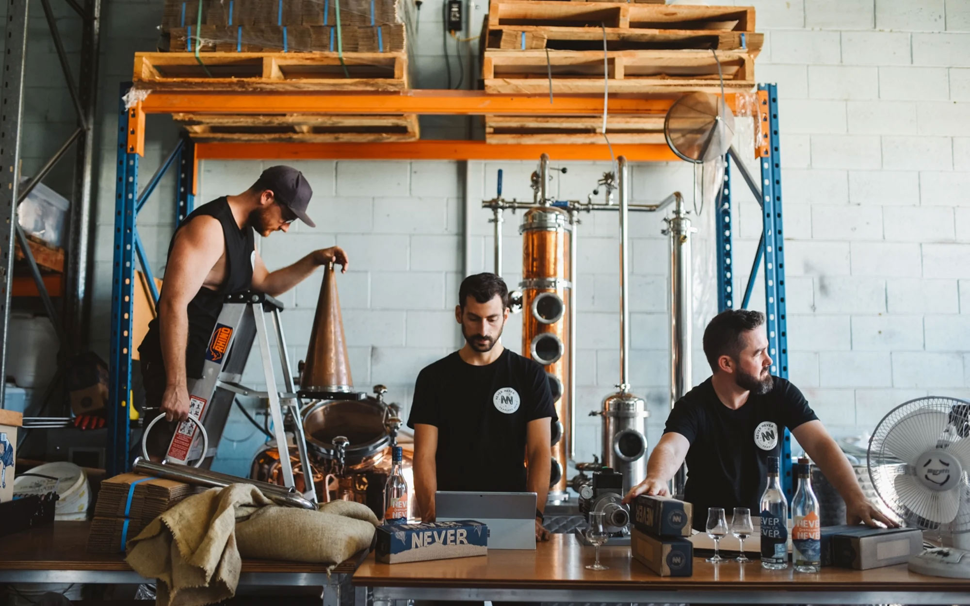 Never Never Distilling Co founders