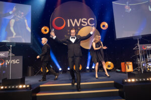 Gin Rock Star Jon Hillgren leaves the stage with the International Gin Producer of the Year trophy at the IWSC Awards 2024