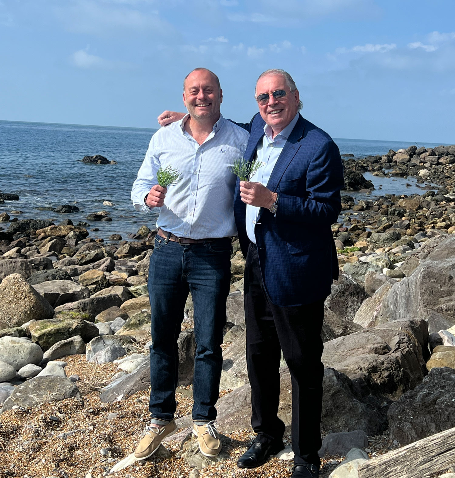 Xavier Baker and Jim Clerken, new CEO at Mermaid Gin