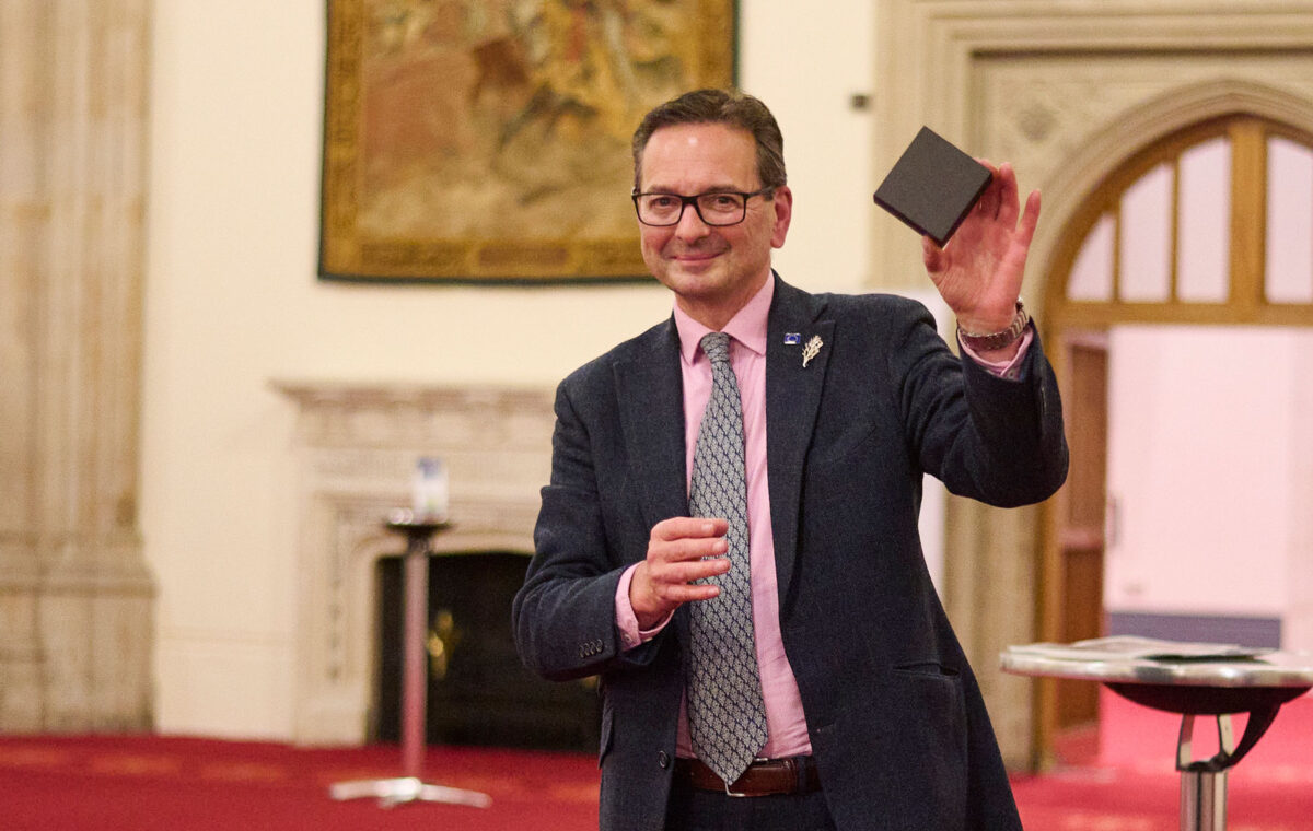 Lifetime achievement award presented to Nicholas Cook in 2022