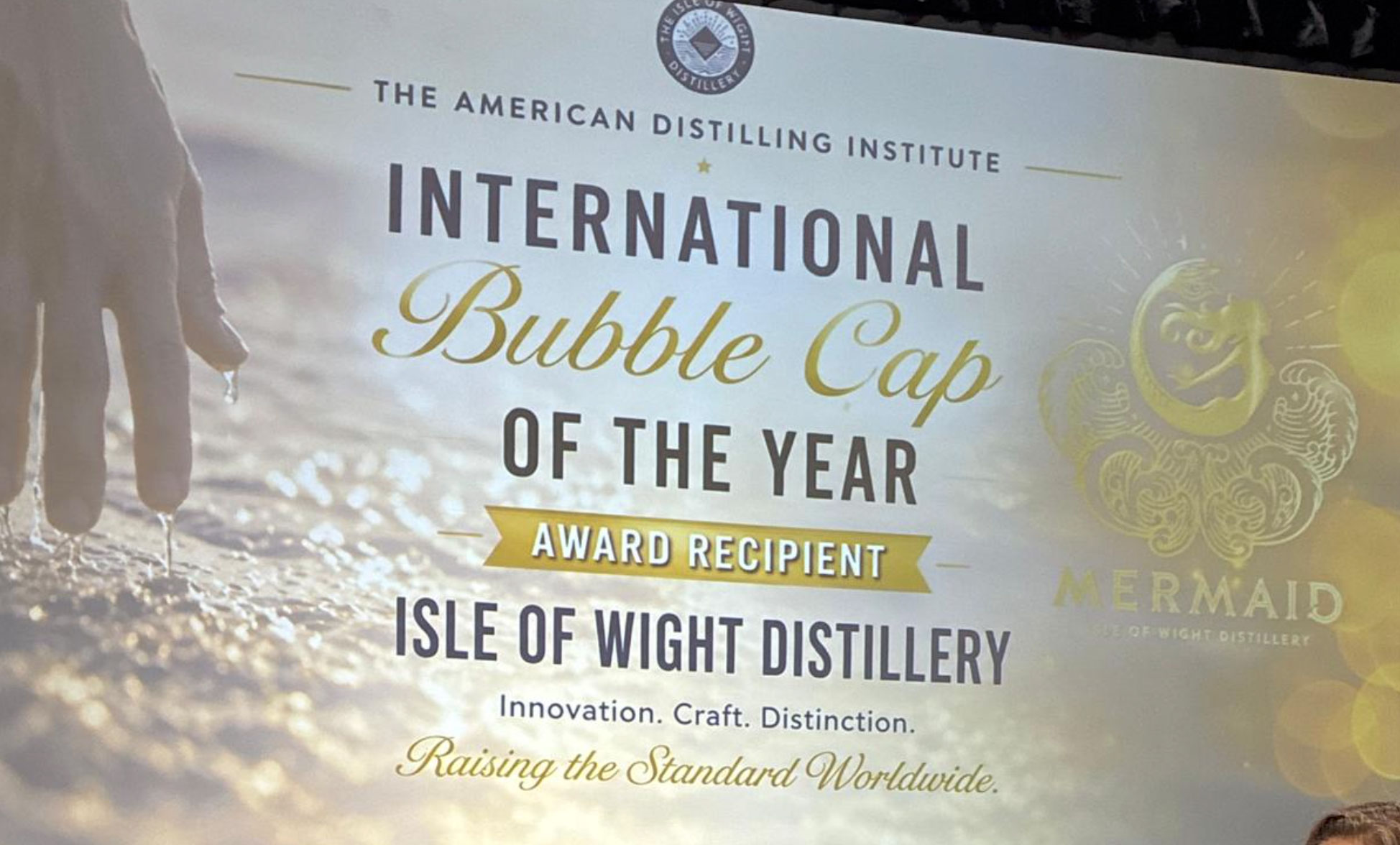 Xavier Baker receives ADI’s International Bubble Cap Award